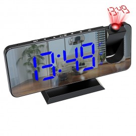 New Dual Alarm Clock Projection Electronic Clock LED Mirror Mirrors Large Screen Alarm Clock
