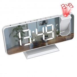New Dual Alarm Clock Projection Electronic Clock LED Mirror Mirrors Large Screen Alarm Clock
