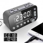 Digital Alarm Clock DAB/FM Radio Backup Dual Alarm Settings Jumbo Screen Display Electronic Desktop Clock with Snooze Function
