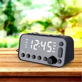 Digital Alarm Clock DAB/FM Radio Backup Dual Alarm Settings Jumbo Screen Display Electronic Desktop Clock with Snooze Function

