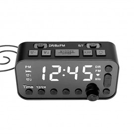 Digital Alarm Clock DAB/FM Radio Backup Dual Alarm Settings Jumbo Screen Display Electronic Desktop Clock with Snooze Function
