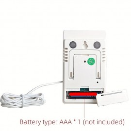 1pc Accurate Digital Thermometer and Hygrometer with LCD Display and Probe Sensor for Indoor and Outdoor Temperature and Humidity Measurement
