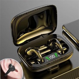 Sport Bluetooth Headphones Noise Cancelling Wireless Headsets Gaming Earphones Not in Ear Stereo Earbuds Led Power Display Charging Case for Smartphone
