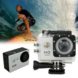 1080p 12MP Action Camera Full HD 2.0 Inch Screen 30 m 98 Foot Waterproof Sports Camera with Accessories Kits for Bicycle Motorcycle Diving Swimming etc
