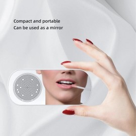 Led Mirror Digital Alarm Clock Speaker Wireless Clock For Home Office Big Time Display Table Alarm Clock Wireless Speaker Subwoofer Music Player Support
